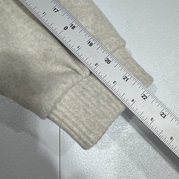 ZARA Soft Bomber Jacket Cropped Womens Sz XL Pockets Snaps Beige 3046/319/712 - Picture 14 of 14